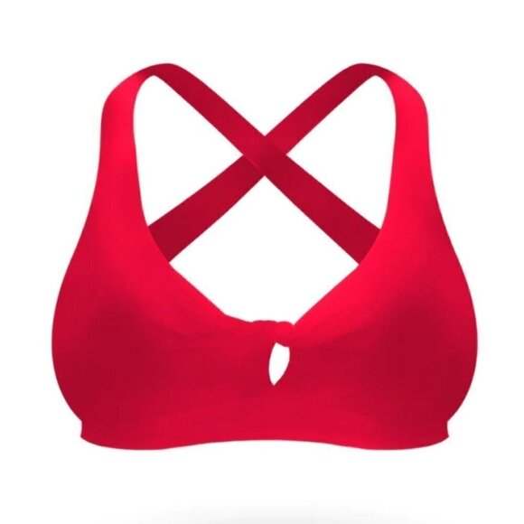 Fubu x acaiberry pink twist front Halter crop top sports bra NWT - Picture 1 of 11